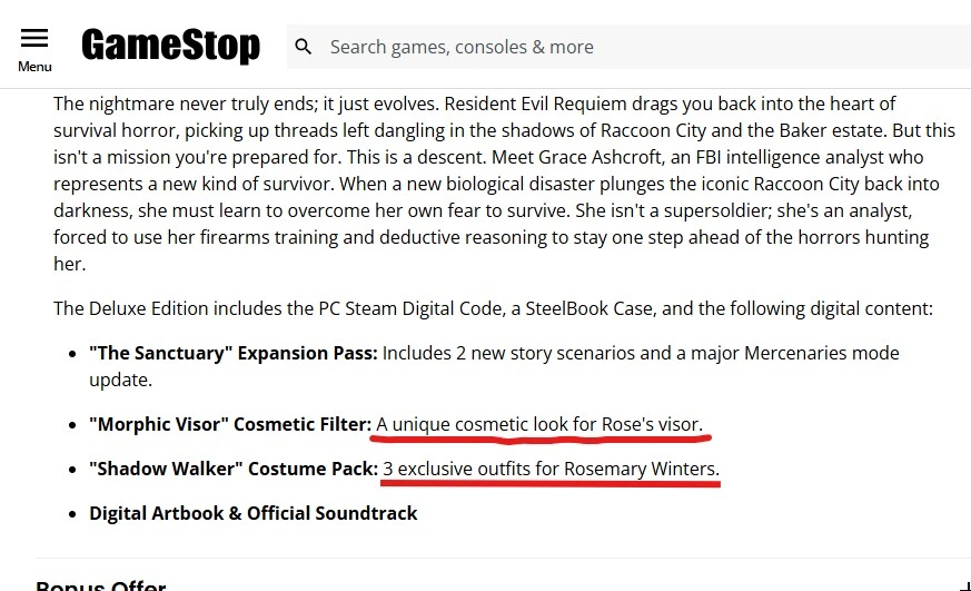 GameStop Artikelbeschreibung Requiem